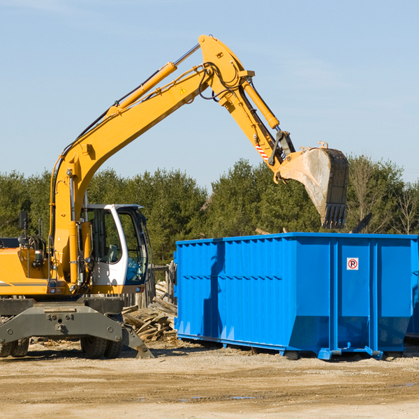 are there any restrictions on where a residential dumpster can be placed in Bloomfield